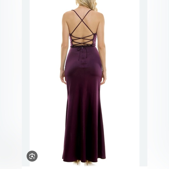 Speechless Small Pleated Side Slit Dresss - Picture 3 of 4